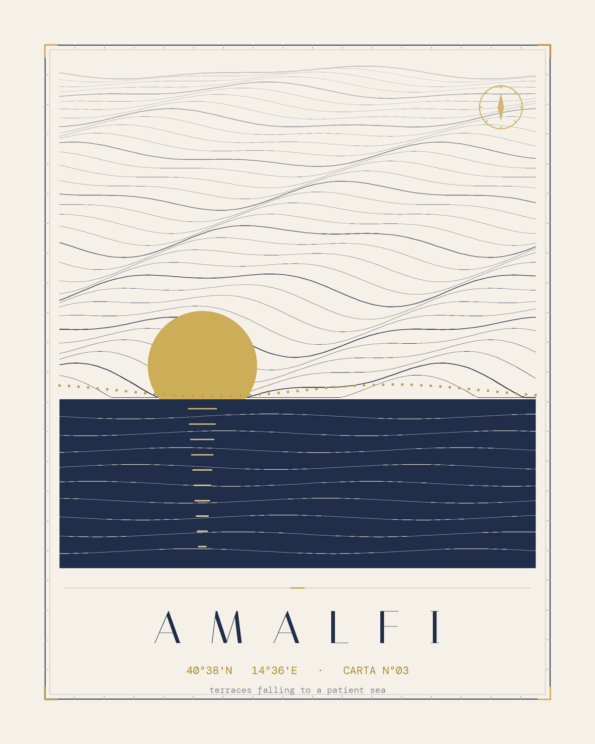 Carta chart of the Amalfi Coast