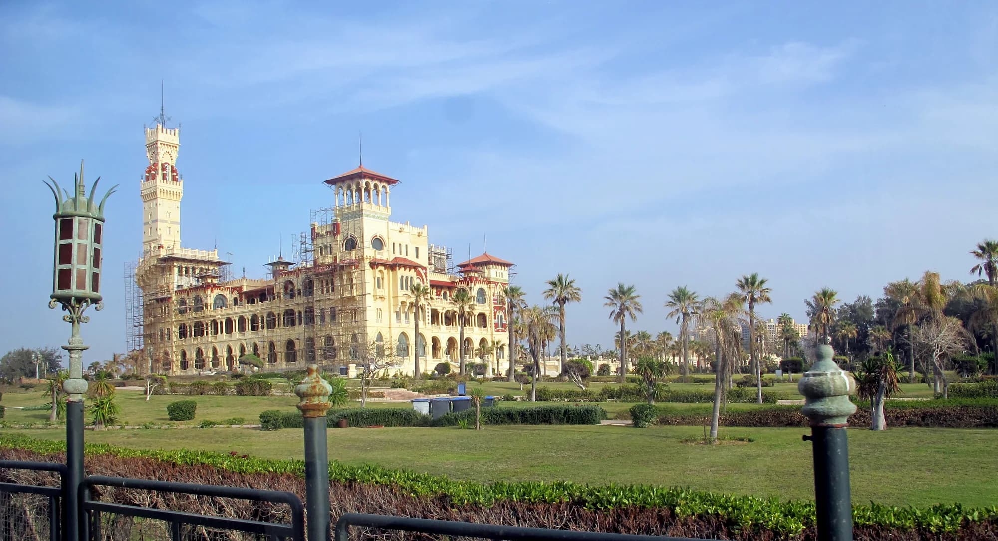 Montaza Palace and gardens above the Mediterranean coast in eastern Alexandria