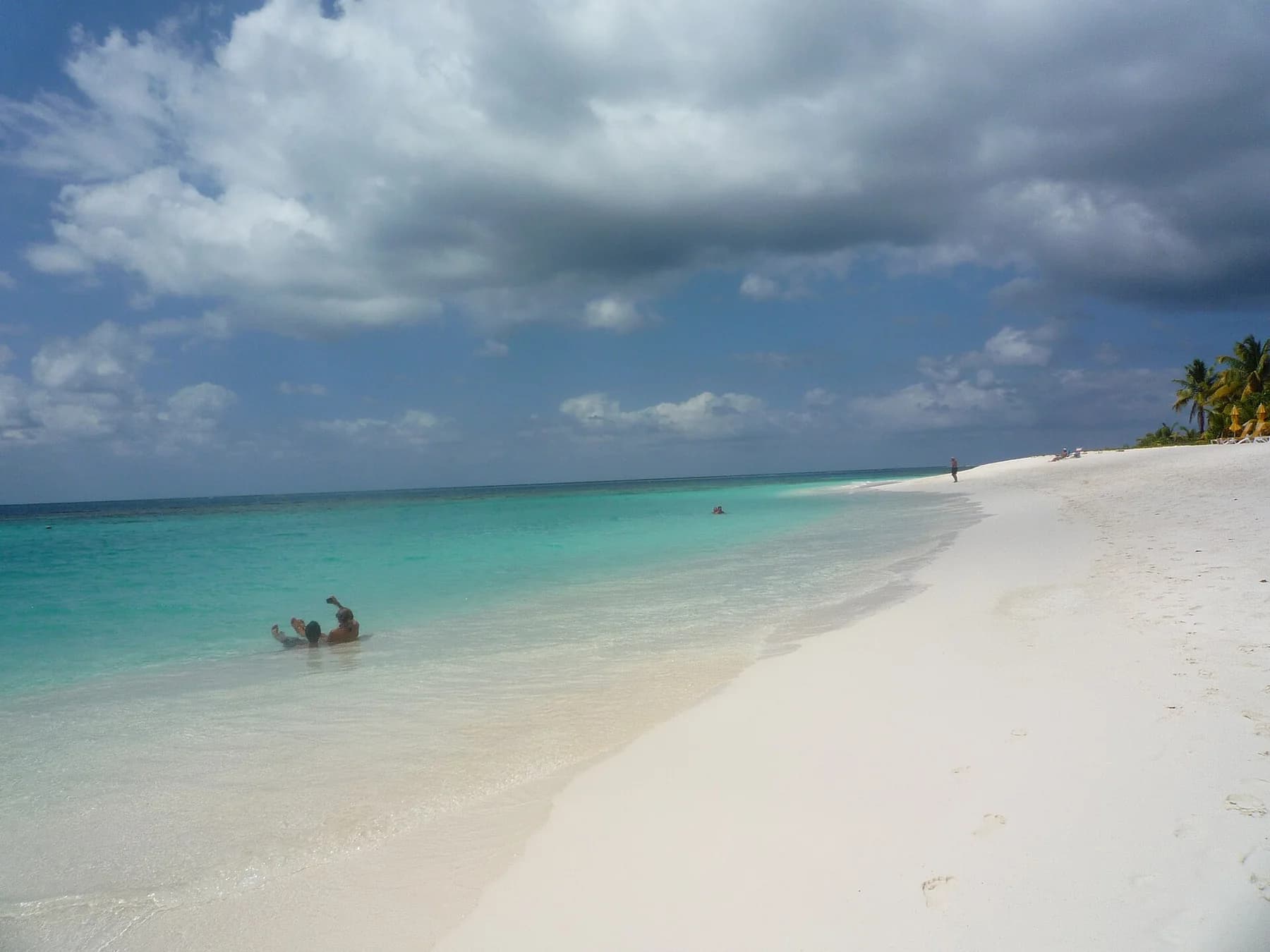 White sand and clear turquoise water along Shoal Bay East in Anguilla