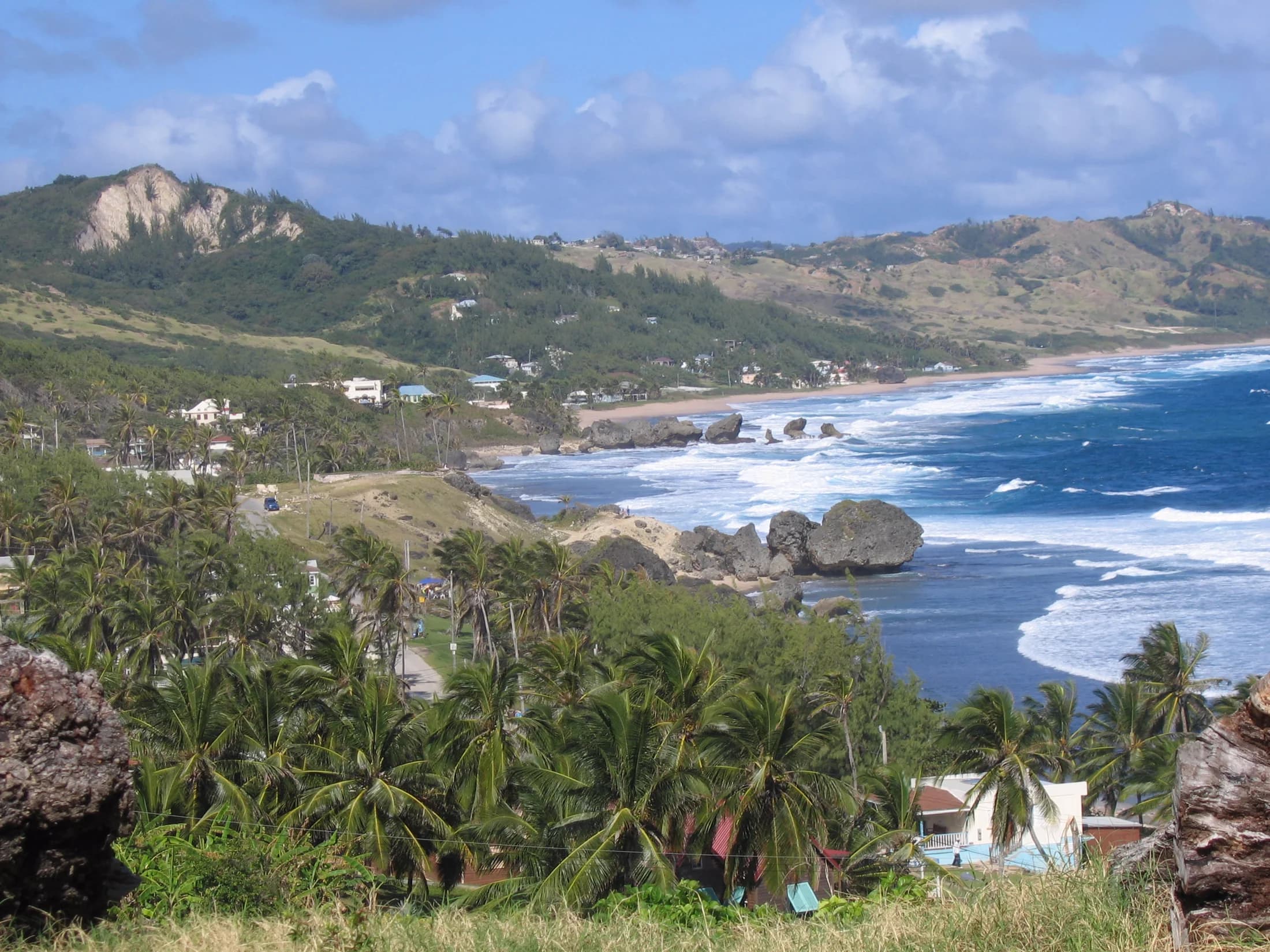 Atlantic coast and rock formations at Bathsheba in Saint Joseph, Barbados